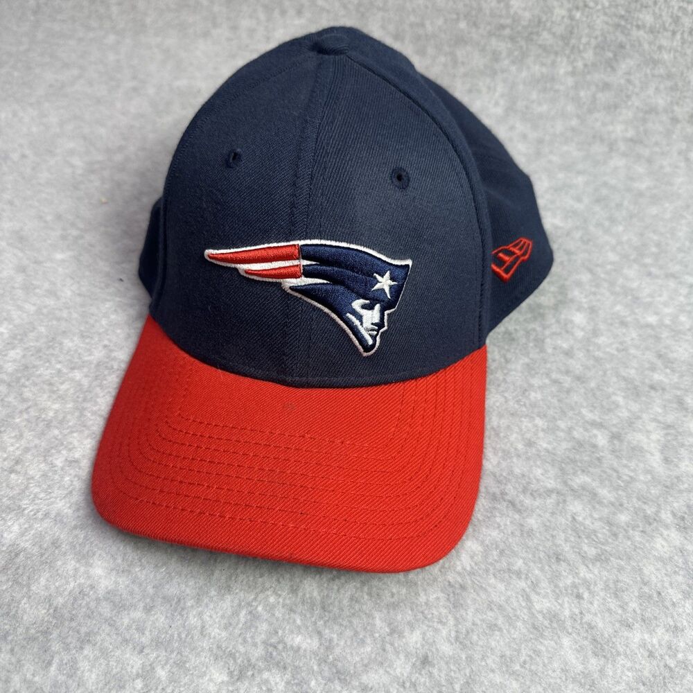 New England Patriots Blue Navy Red NFL New Era 39THIRTY Fitted Size L/XL Cap Hat